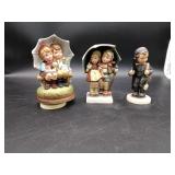 2 Hummel Figurines & 1 Fred Roberts Music Box