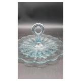 Jeanette Glass Feather Serving Tray