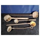 5 Lead Ladels/Spoons