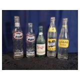 5 Vtg Soda Bottles, Grapette, Mason