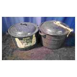 2 - 7 Quart Enamel Canners