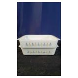 2 Fire King Candle Glow 8" Square