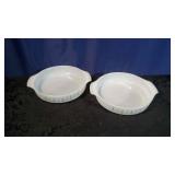 2  Fire King Candle Glow Dishes