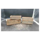 4 Wood Cheese Boxes