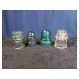 4 Glass Insulators