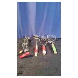 4 Red or Green Handle Kitchen Utensils