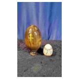 Architectural Wooden Lacquered Egg 5" Tall