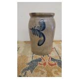 Small Decorated Salt Glazed Stoneware Jar.