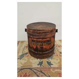Celebrated Apple Butter Wood Firkin Bucket.