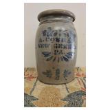 Pretty A Conrad New Geneva 1 Gal Stoneware Jar.