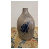 E & LP Norton 1 Gallon Blue Decorated Jug.