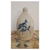 2 Gal. Blue Cobalt Decor Bird On a Branch jug.