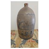 Hamilton & Jones 2 Gallon Stoneware jug w/ blue