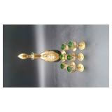 Vintage Bohemian Glass Decanter W/6 Glasses