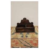 Antique Pine Wall Box W/ Scallop Top.