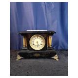 Circa 1910 Waterbury Black Mantle Clock
