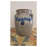 Blue Decorated Baltimore Stoneware Crock.