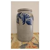 Fine Blue Cobalt Decorated 11/2 Gal Saltglazed jar