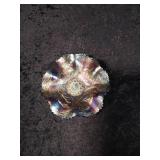 Blue Carnival Ruffled Edge Candy Dish W/Lions