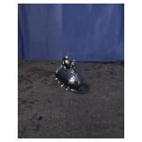 Blue Carnival Glass Squirrel on an Acorn