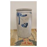 Baltimore Blue Cobalt Floral Decorated Jar.