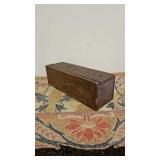 Circa 1830 Slide Lid Candle Box W/ Square Nails.