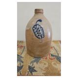 N.Y. 1 Gallon Blue Cobalt Decorated Stownware jug.