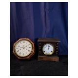 Two Vtg Clocks Seth Thomas & Sessions mantle
