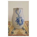 Cowden & Wilcox Stoneware Pitcher Double flower