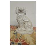 White Ohio Pottery Stoneware Dog.