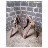 2 Wood Saw Horses
