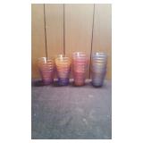 25 Vtg Plastic Oatmeal Tumblers