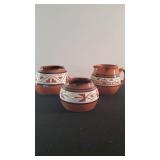 2  Al Black Tail Deer Sioux Bowls 1 Pitcher