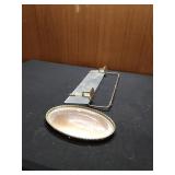 Vtg Glass & Metal Bathroom Shelf