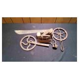 Machete Blade, Vtg Blacksmith Wheel & Misc