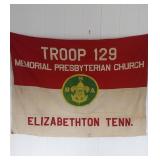 Vtg Elizabethton Boy Scout Troup Flag