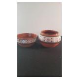 2  Al Black Tail Deer Sioux Bowls