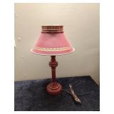 Vtg Red Metal Desk Lamp