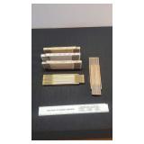 4 Vtg Accordian Folding Rulers