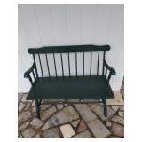 Porch Bench Painted Blue