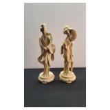 2 Santini Composite Asian Figurines