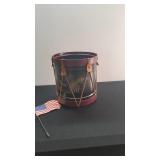 Metal Civil War Drum Replica Planter