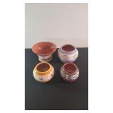 4 Al Black Tail Deer Sioux Bowls