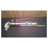 Bolt Cutters, Pipe Bender & Level