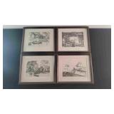 4 Framed Prints by Lionel Barrymore