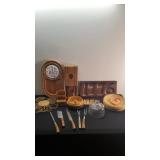 Box of Wood Household Items