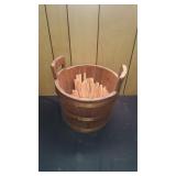 2 Handle Wood Bucket
