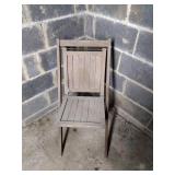 Vtg Wood Folding Chair