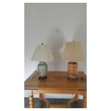 2 Oriental Style Lamps with shades