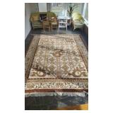 Oriental Style Rug with Fringe